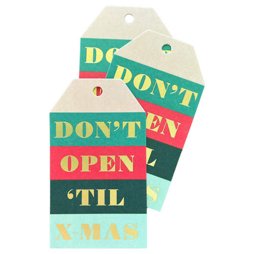 Don't Open Gift Tag