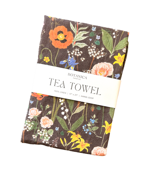 Wild Flowers Tea Towel