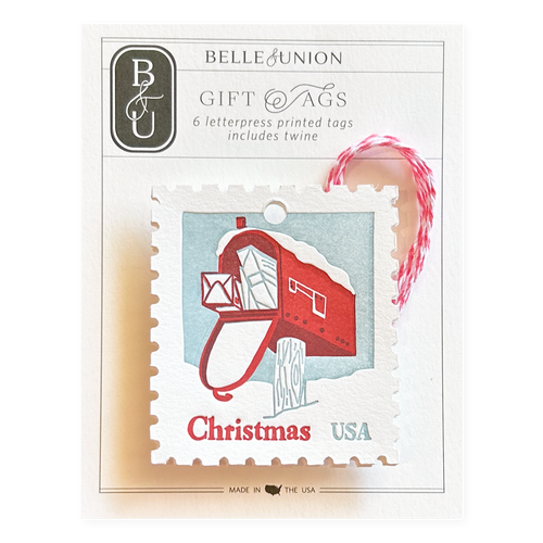 Christmas Mailbox Stamp Tags