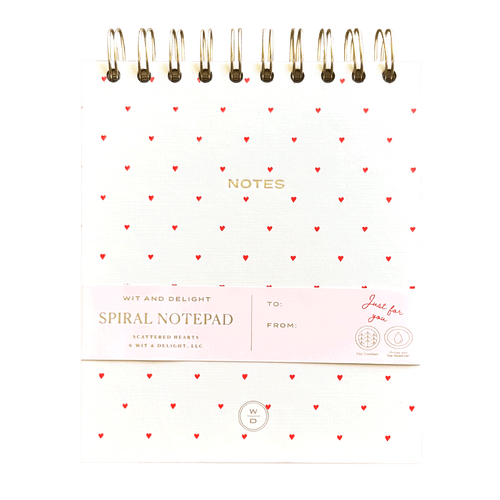 Spiral Hearts Notepad