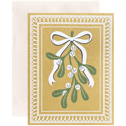 Mistletoe Holiday Card