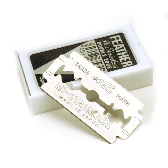 Feather Hi-Stainless Safety Razor Blades, 5pk