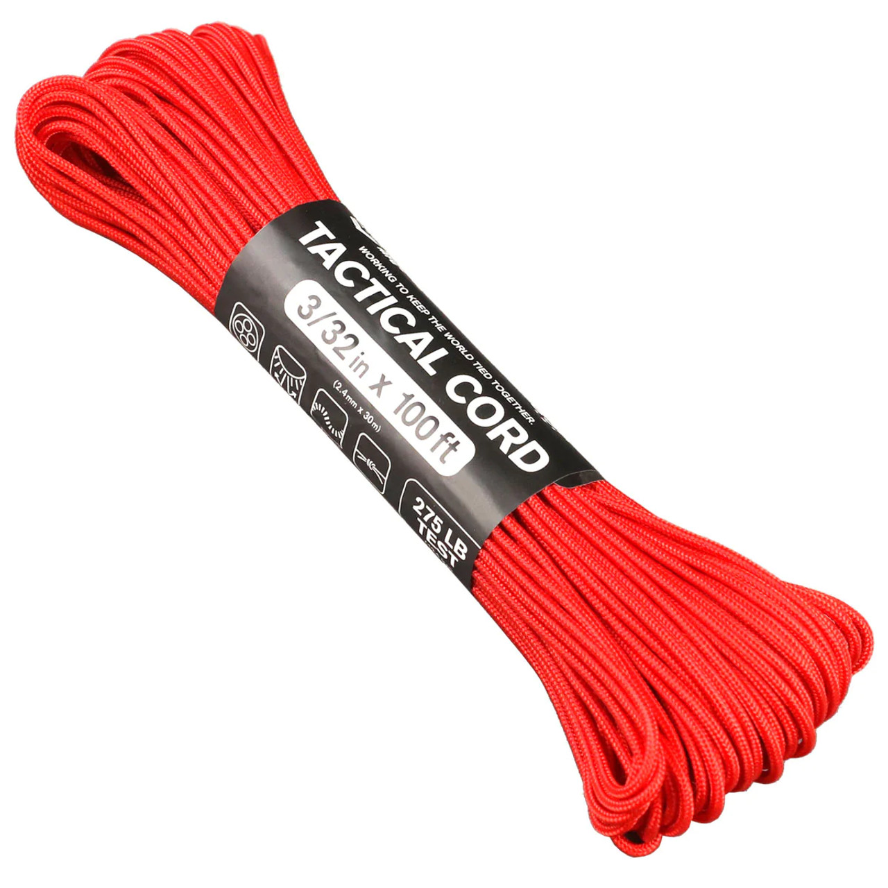 Atwood Tactical Paracord 3/32 4 Strand, Red - REC