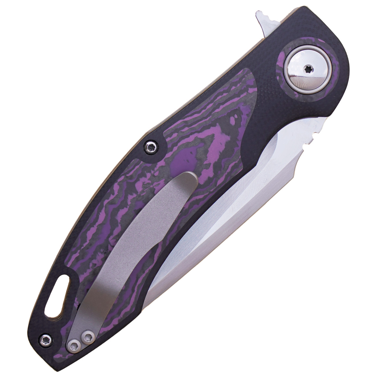 3LD 3LegDog Knives H4 Midi, Black G10 w/ Purple Haze Inlays / Hand