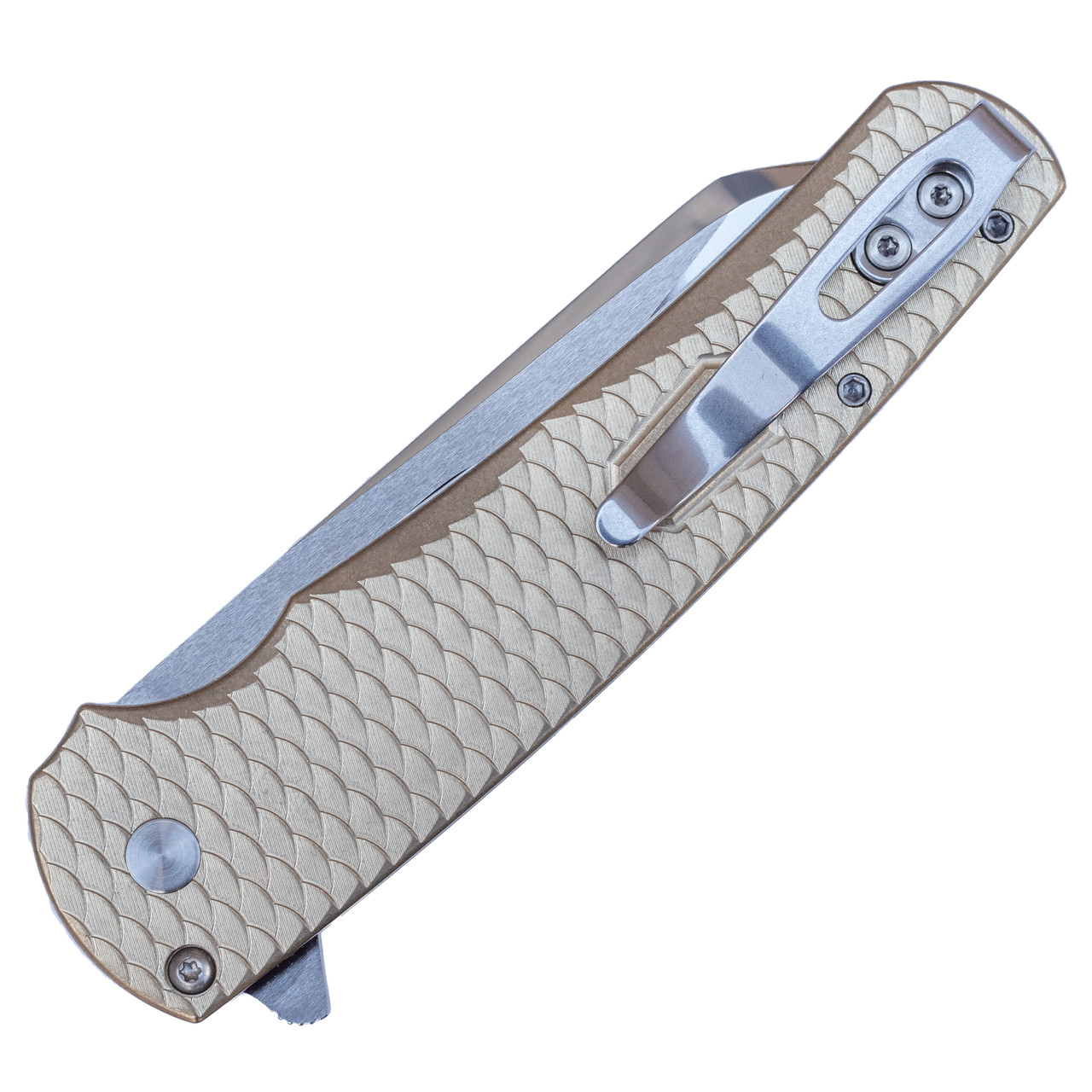 Pro-Tech Malibu Reverse Tanto Custom - Dragon Scale ALU Bronze