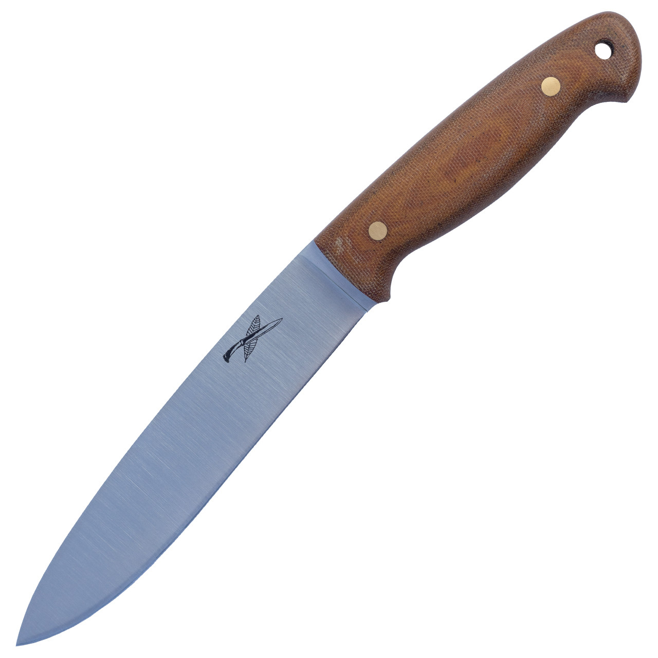 LT Wright Shemanese, Natural Canvas Micarta / Satin A2 Tool Steel