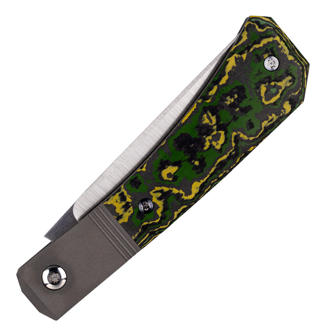 Jack Wolf Knives Pioneer Jack, Toxic Storm Fat Carbon & Titanium