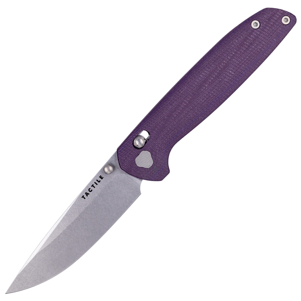 Tactile Knife Co Maverick, Milled Purple G10 / Stonewash CPM Magnacut