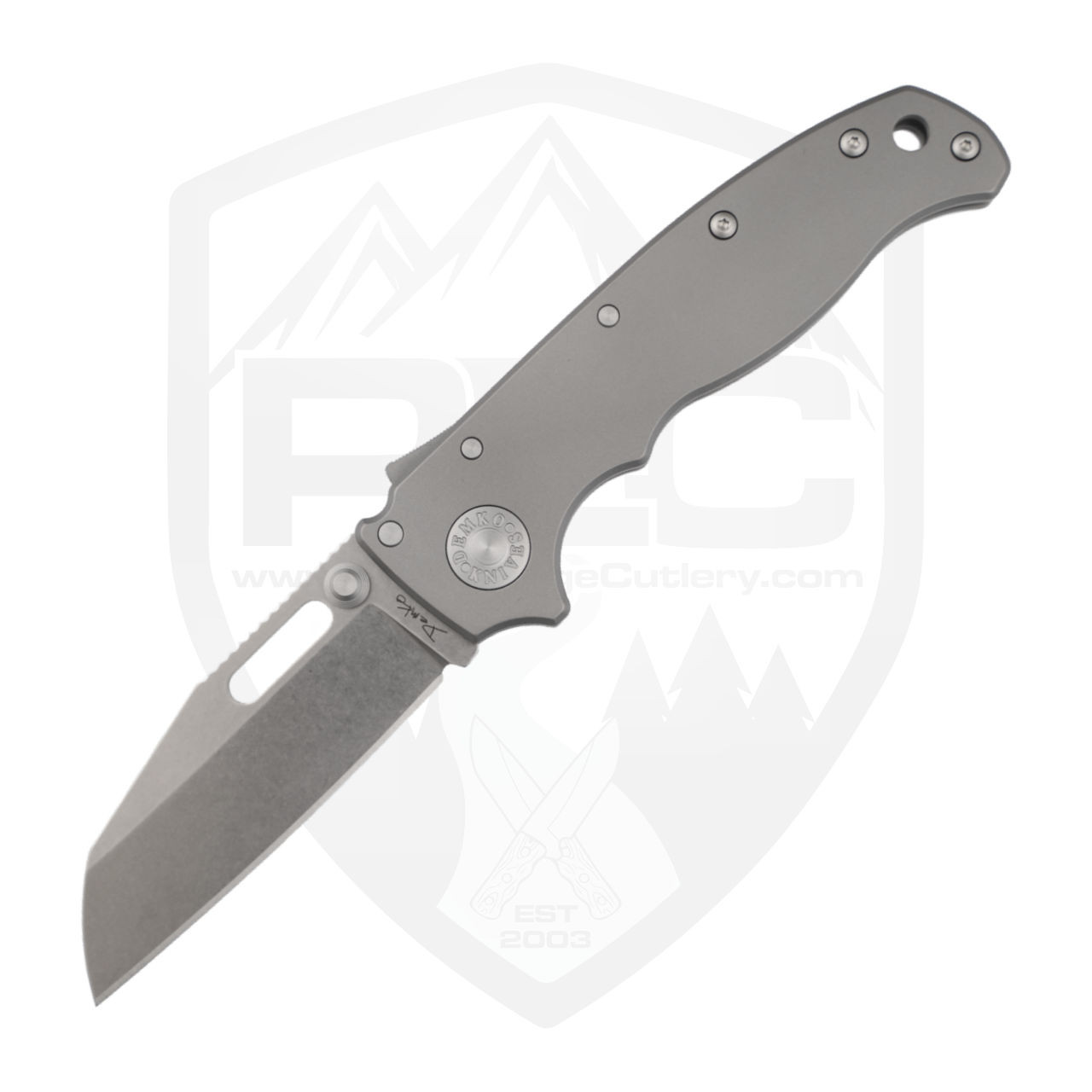 Demko AD20.5 Shark Foot, Smooth Titanium / Stonewash CPM 20CV