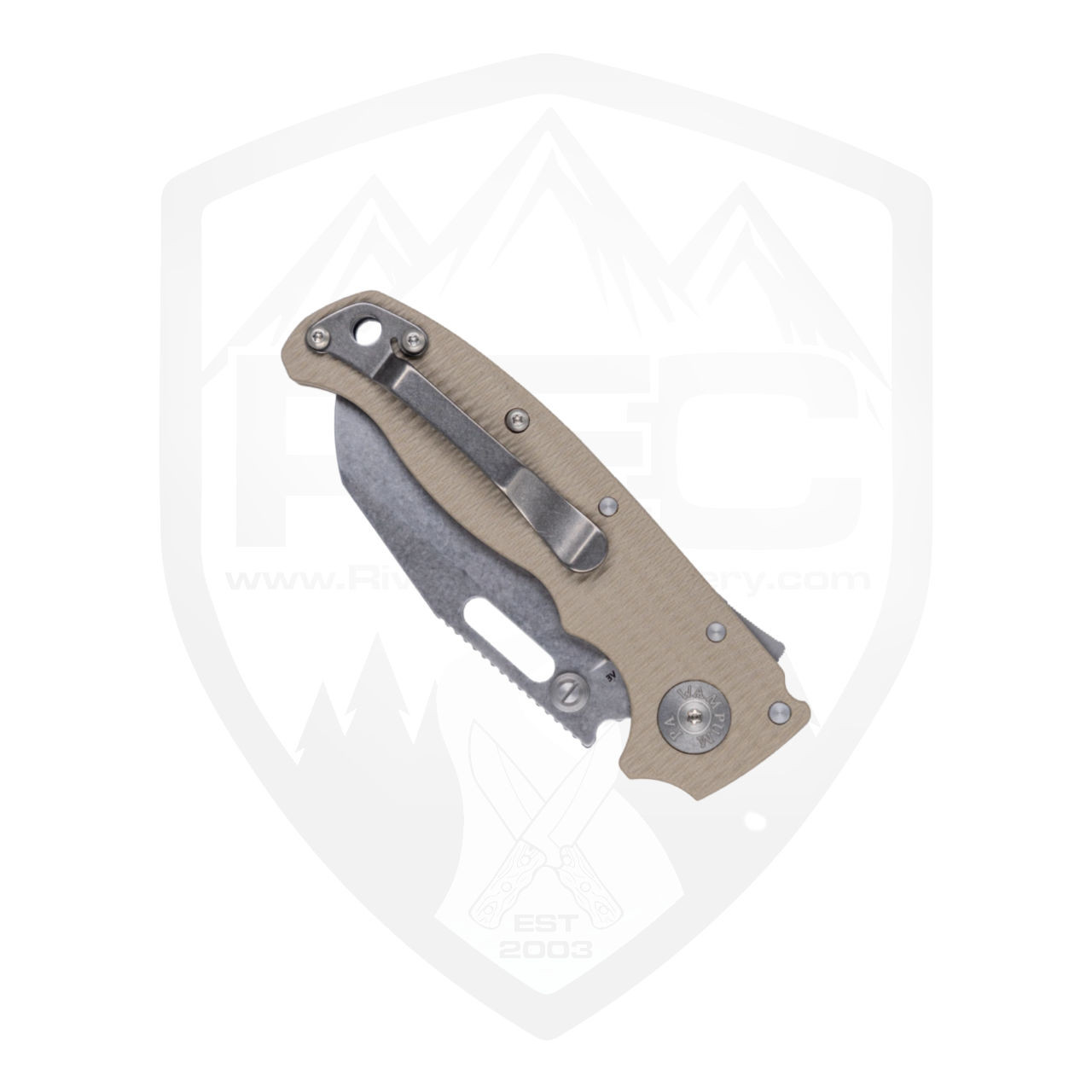 Demko AD20.5 Shark Foot, FDE G10 / Stonewash CPM 3V