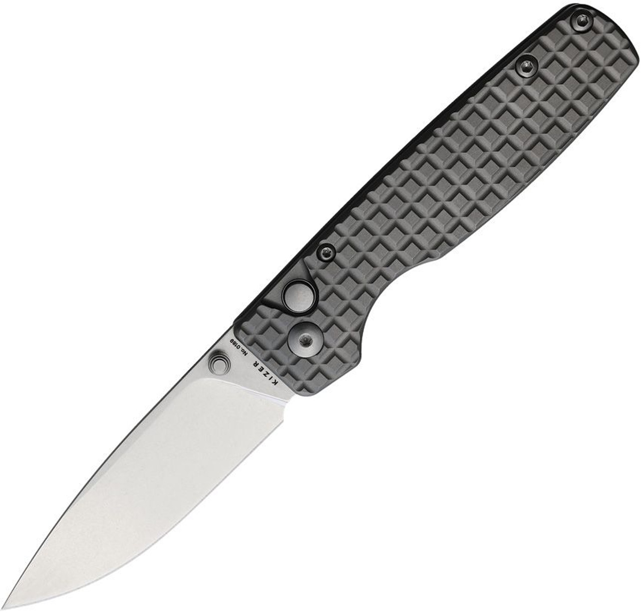 kfumi  Kizer Original XL, Frag Pattern Titanium / Stonewash S35VN