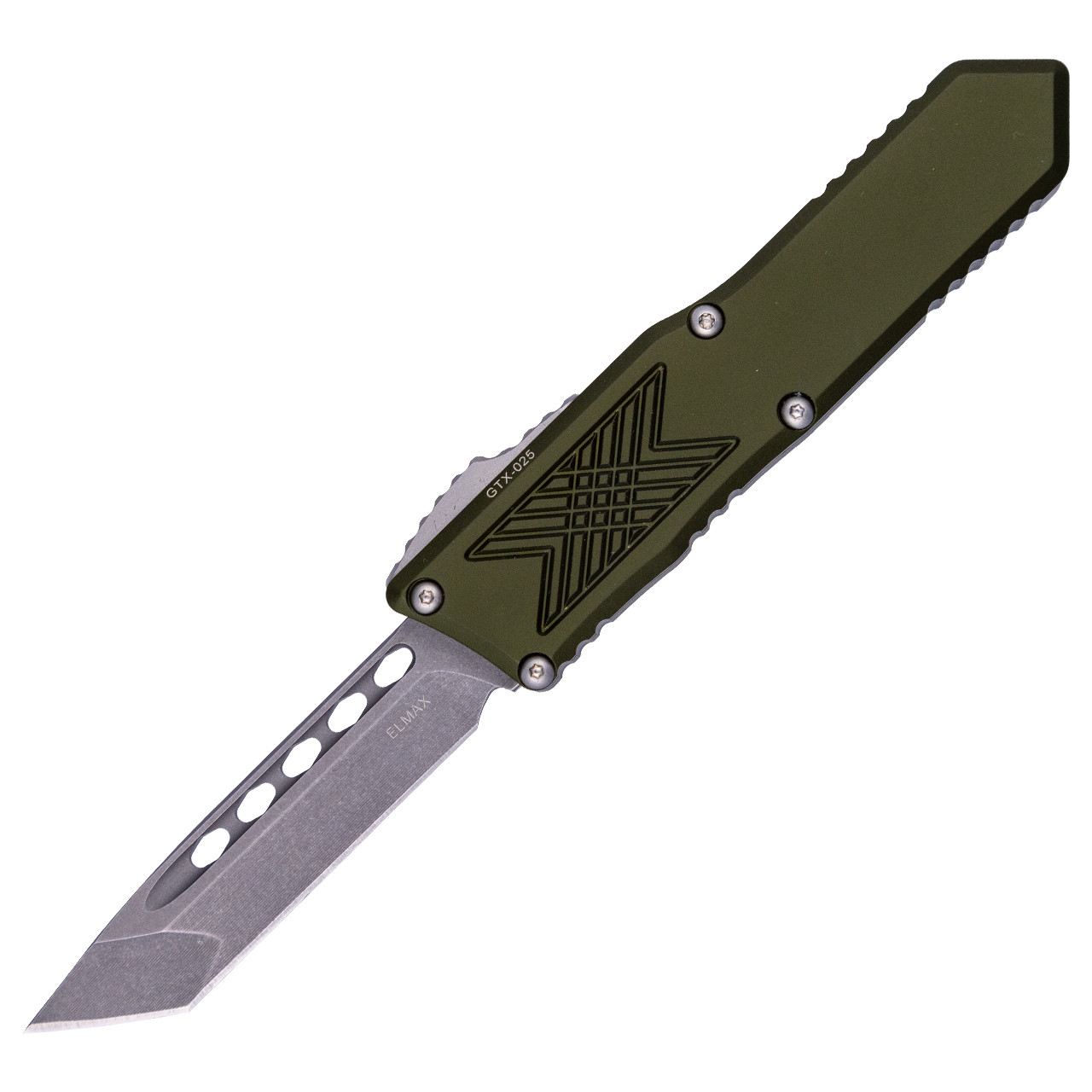 Guardian Tactical GTX-025 OTF Tanto OD Green Aluminum / Stonewash