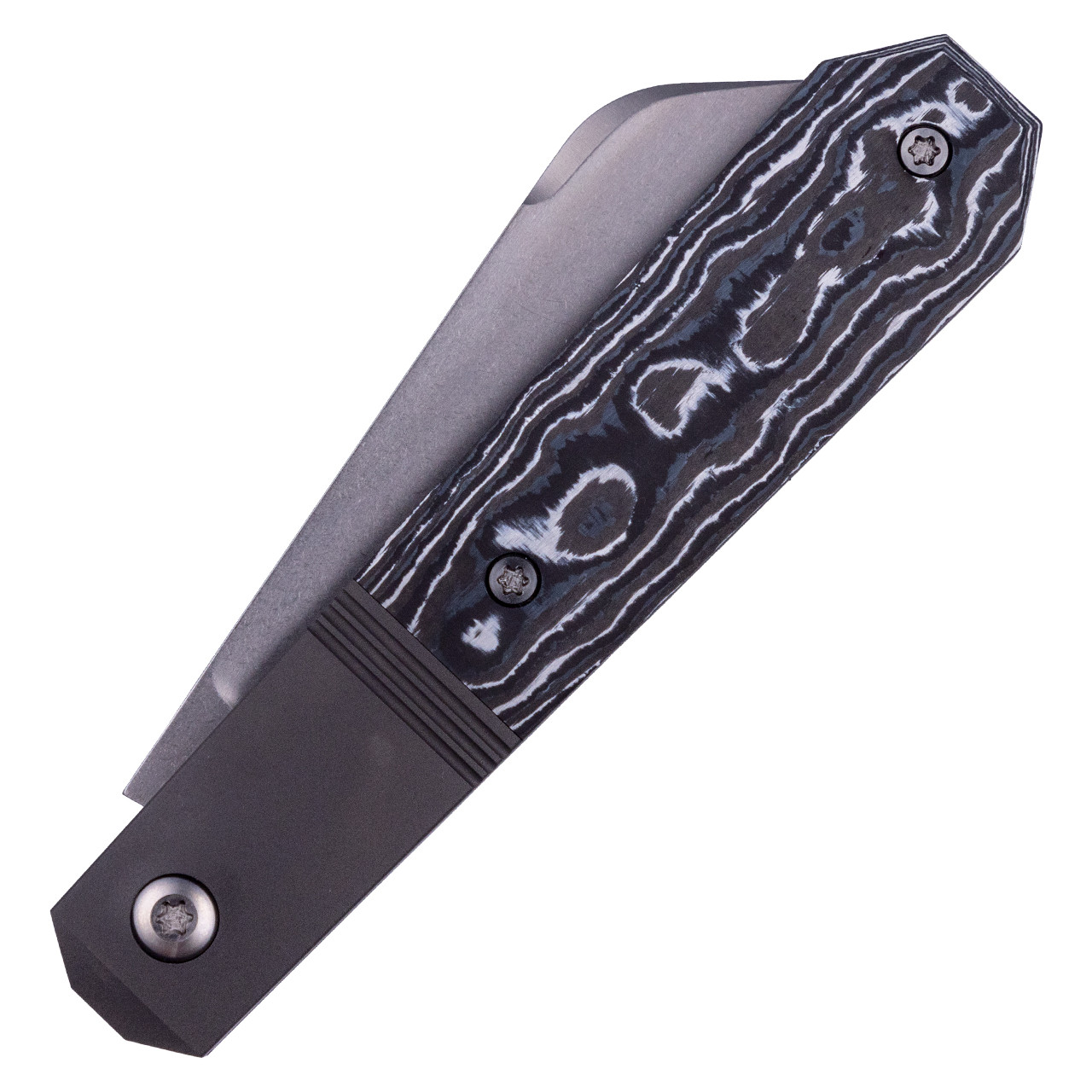 Jack Wolf Knives Midnight Jack White Storm / Stonewash CPM S90V
