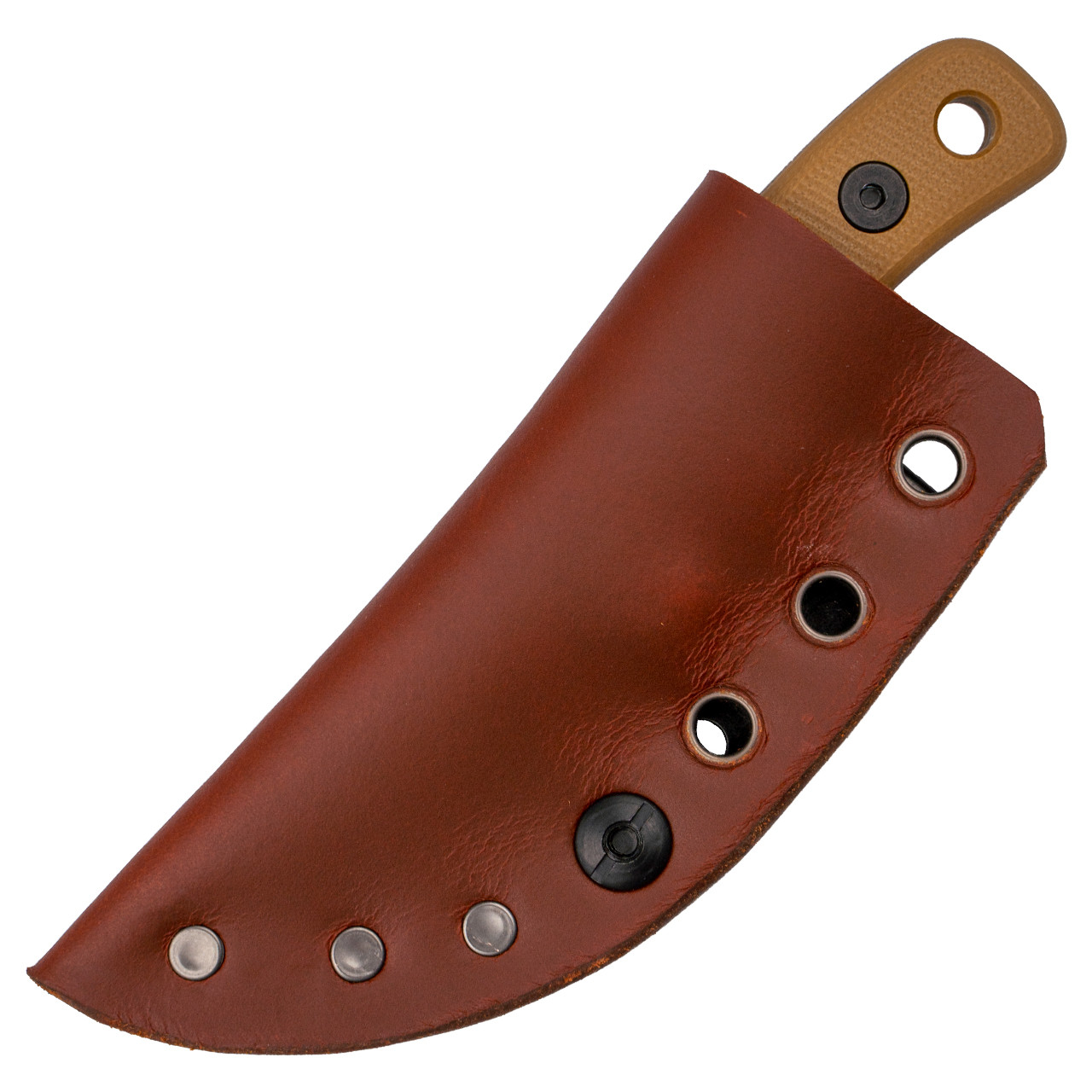Knives By Nuge Wicket Coyote G10 / NitroV Leather Pocket Sheath