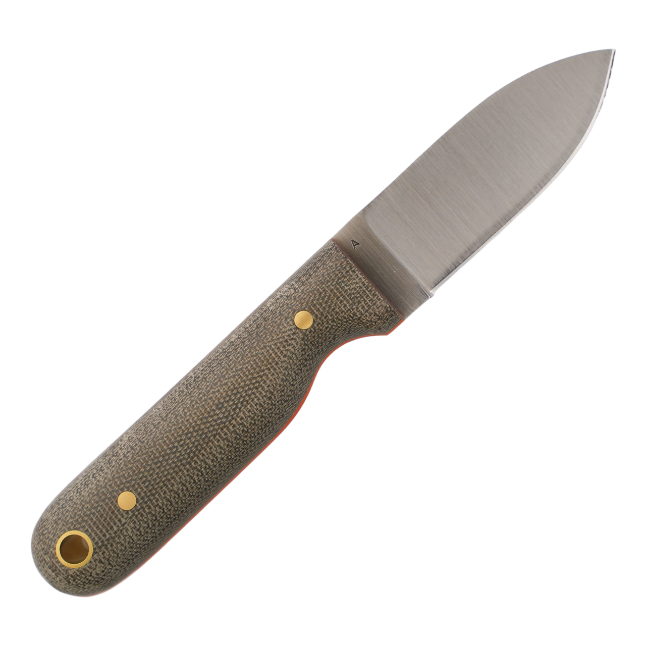 LT Wright Knives Bushbaby Green Micarta with Orange Liners / Flat 
