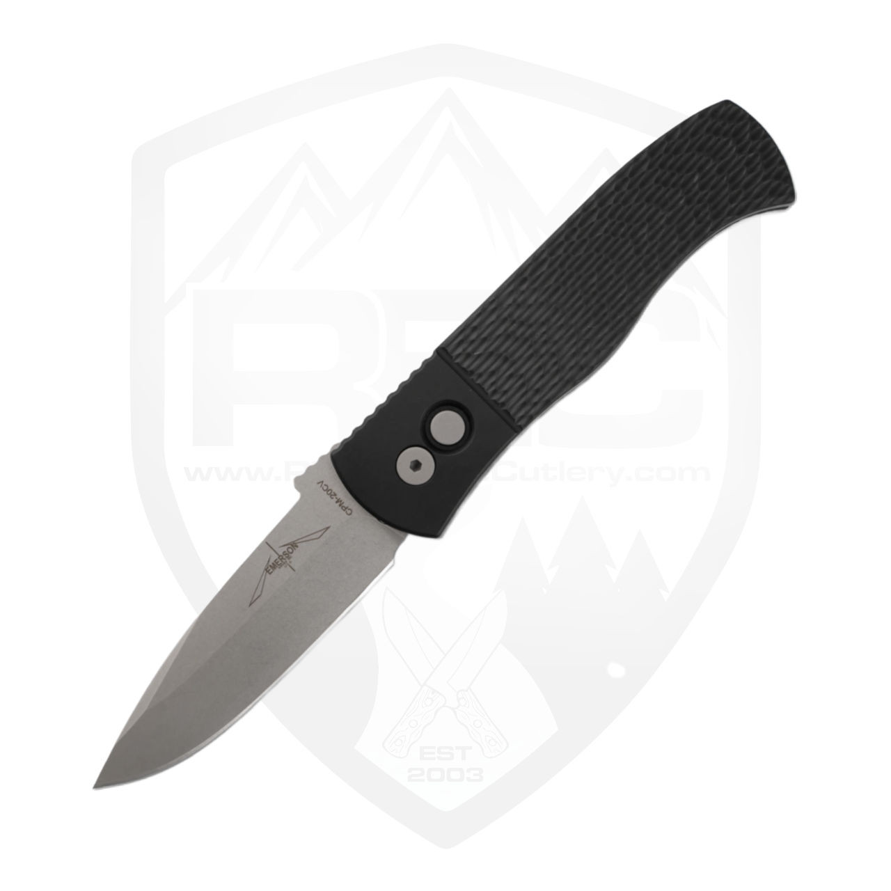 Pro-Tech Emerson CQC7 Spearpoint Black Jigged Aluminum