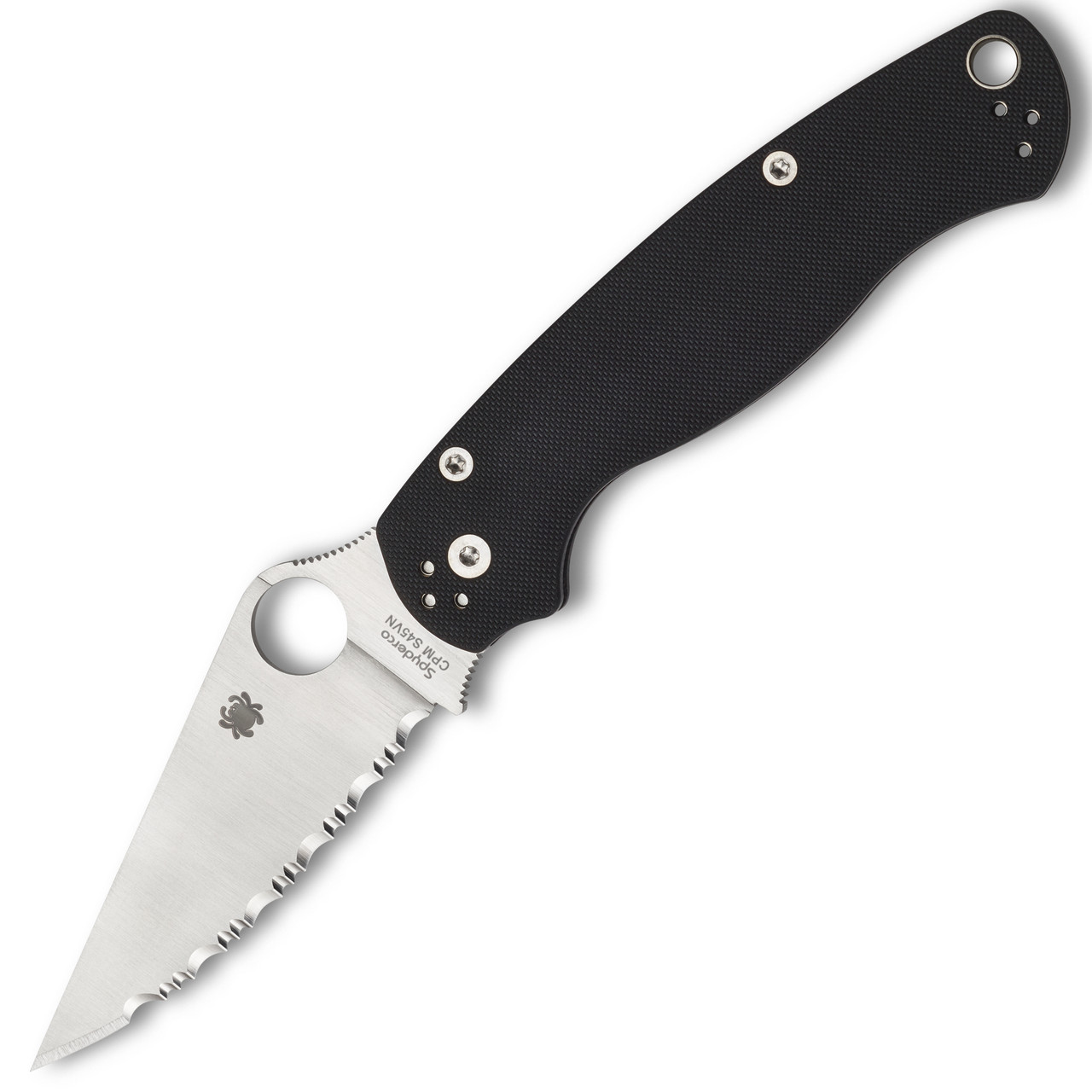 Spyderco Paramilitary 2 SpyderEdge, Black G-10 / Satin CPM-S45VN 