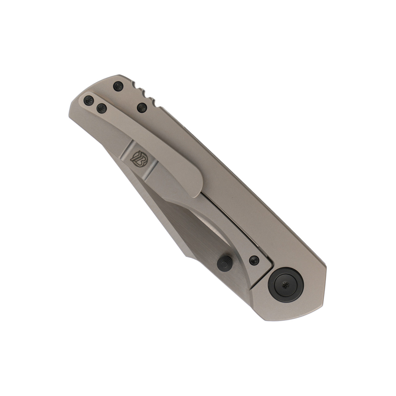 Brian Brown Knives Production Corvus Blasted Titanium, Satin M390
