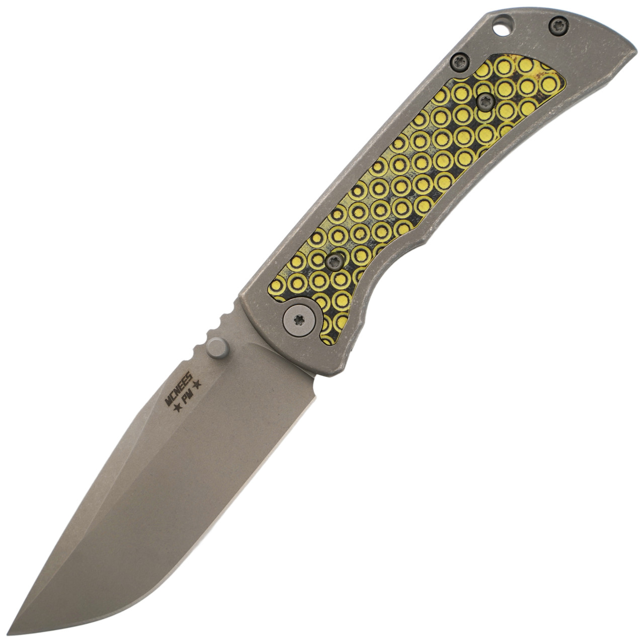 Masses マシス type5 Conch② McNees Knives Mac2 3.5 Gen 2 Atomic with Yellow G10 Inlay, MagnaCut