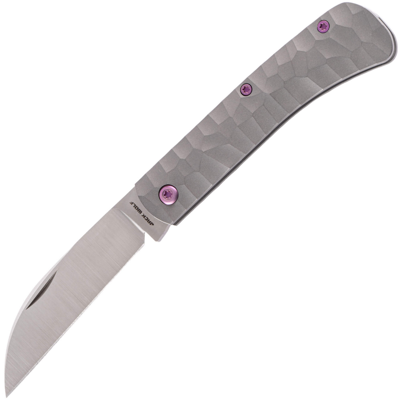 Jack Wolf Knives Venom Jack Titanium Rock Pattern, Belt Satin S90V