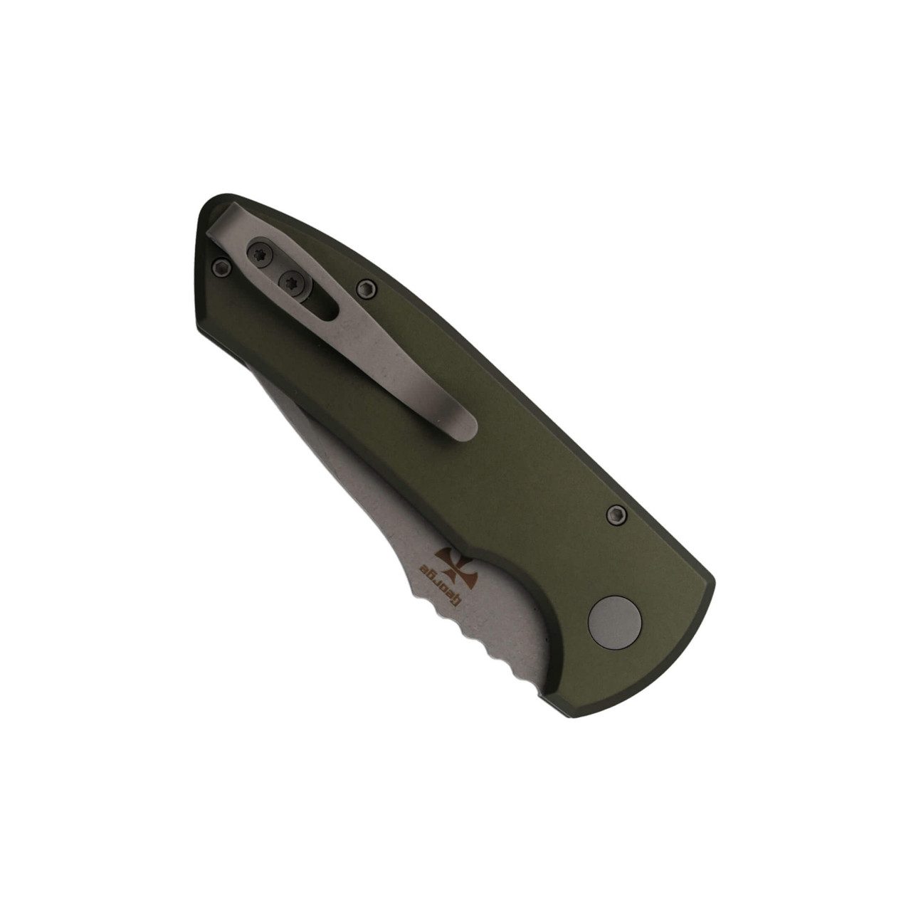 ProTech SBR Knurled Green, Stonewash S35VN - LG405-Green