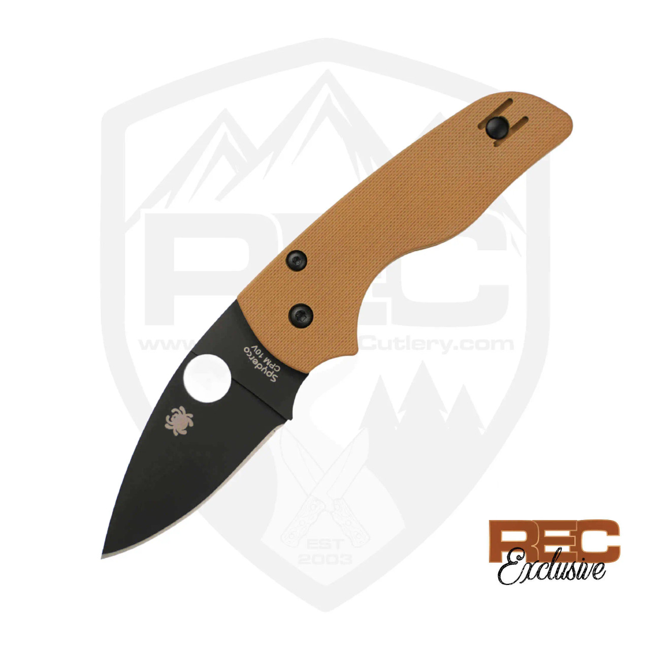 Spyderco Native 5 Cuchillo plegable – Mango G-10 negro con borde plano Spyderco Native 5 Cuchillo plegable – Mango G-10 negro con borde plano