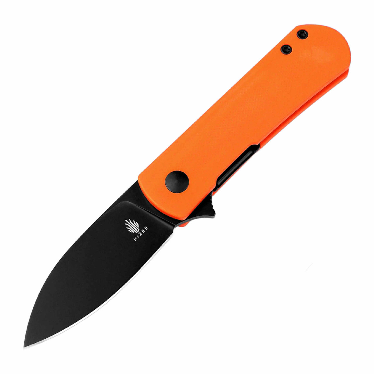 Kizer Yorkie Flipper Knife | Orange G10, Black Nitro-V