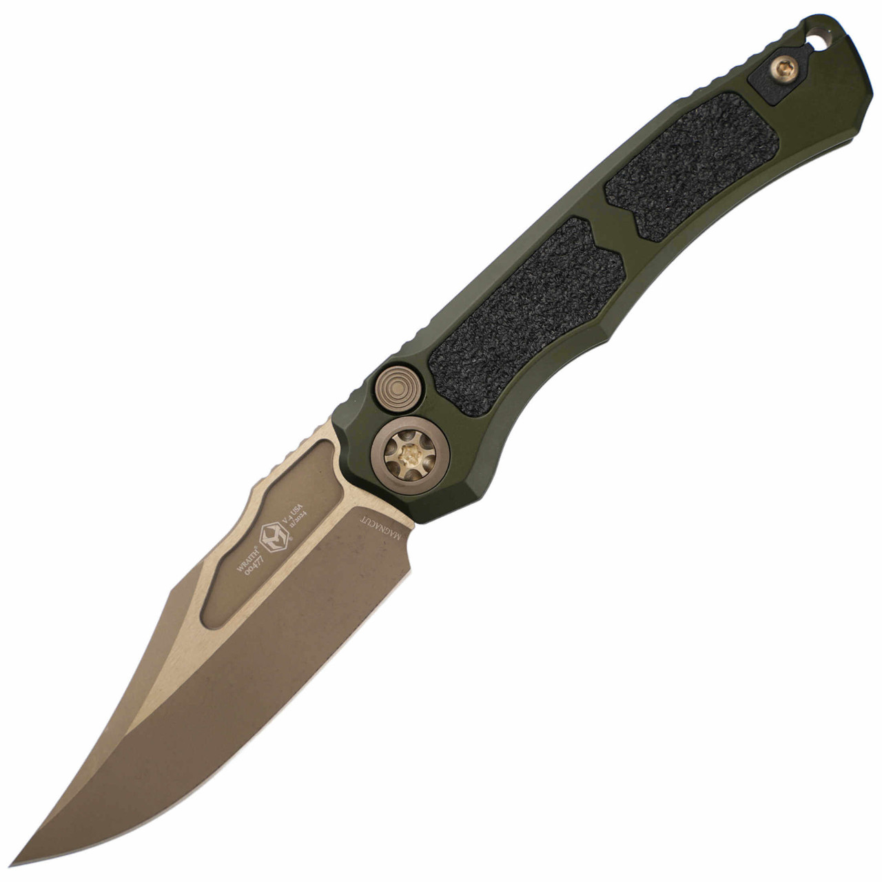 Heretic Wraith V4 Bowie OD Green, Bronze Stonewash MagnaCut - H002