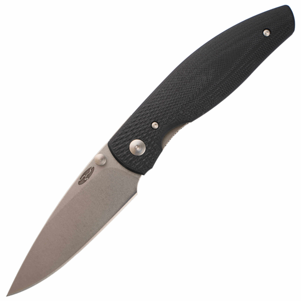 リッキートム TRM Atom | Lizard Skin Jet Black G10, Stonewash 20CV