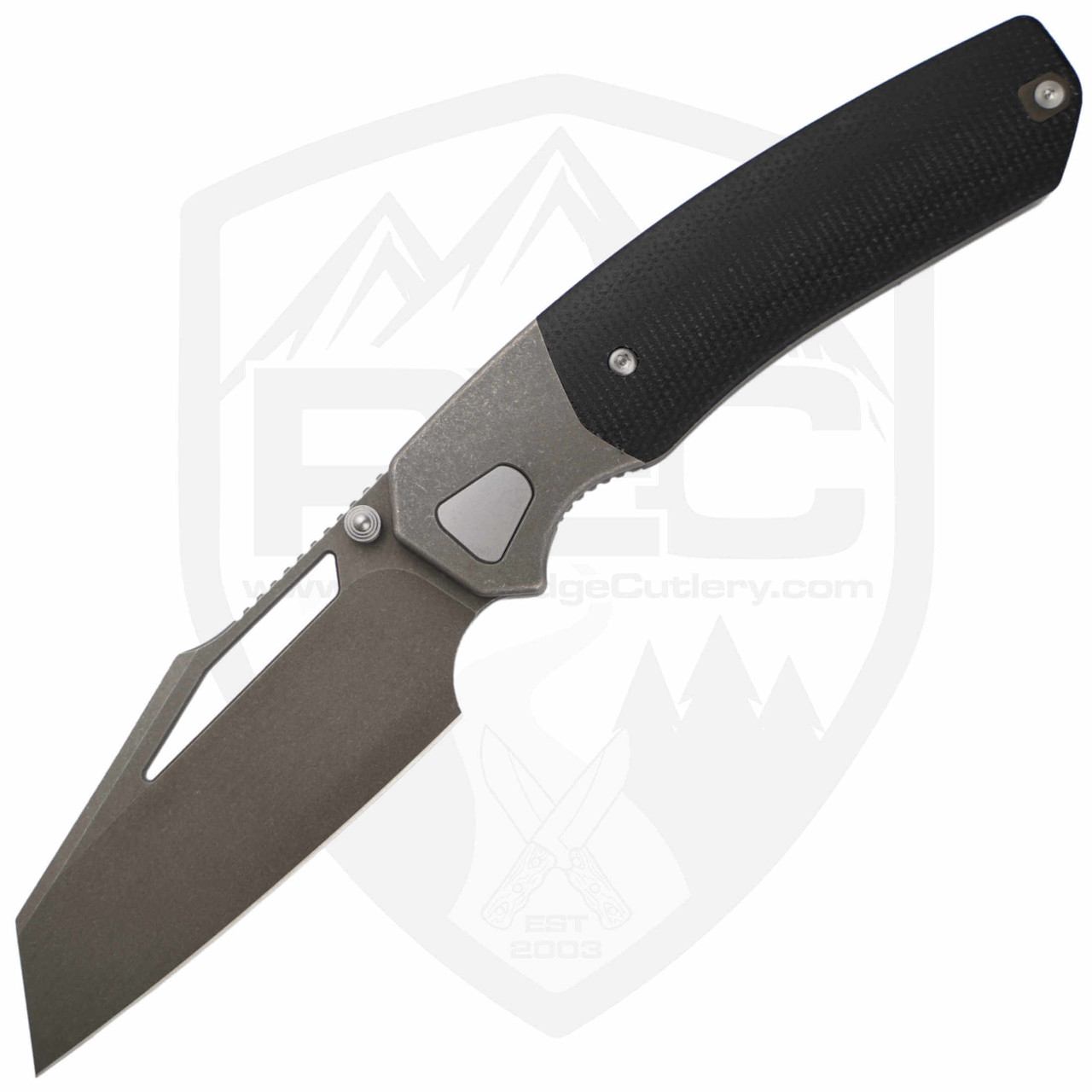 OneTrackMind Ire | Black Canvas Micarta, Stonewash 20CV