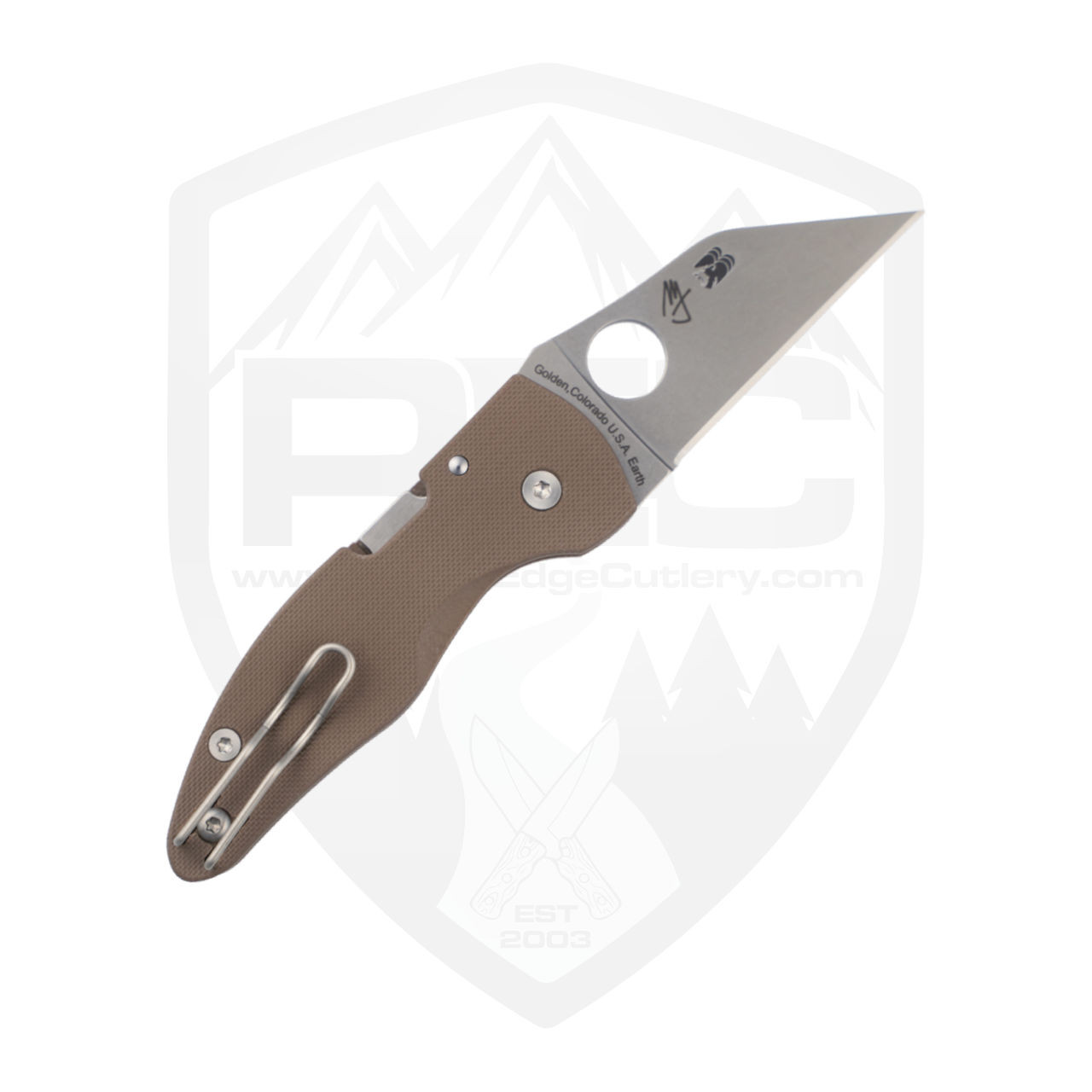 Spyderco MicroJimbo | CPM 15V Sprint Run Brown G10