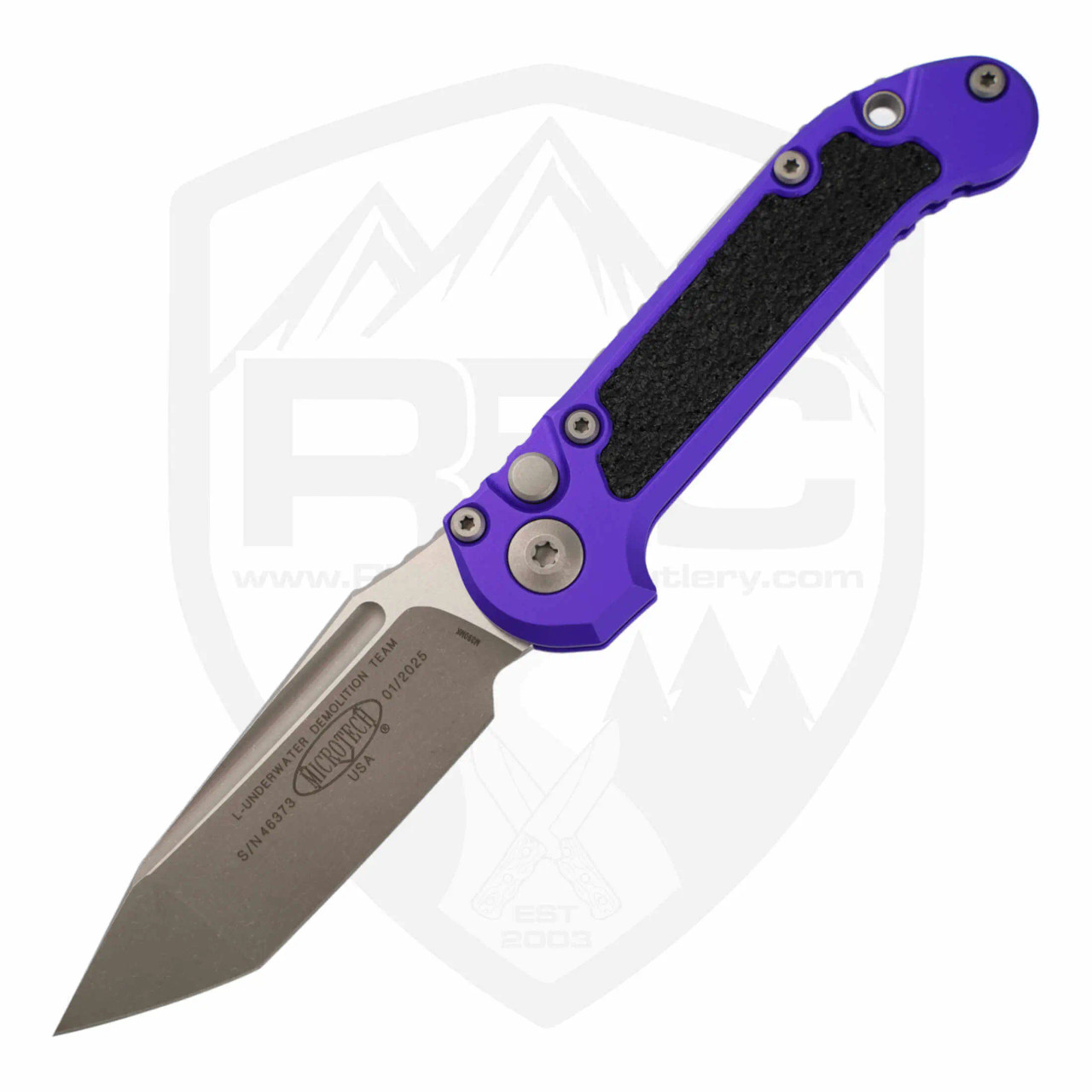 Microtech LUDT Gen 3 Tanto | Purple Auto Knife | 1136-10APPU