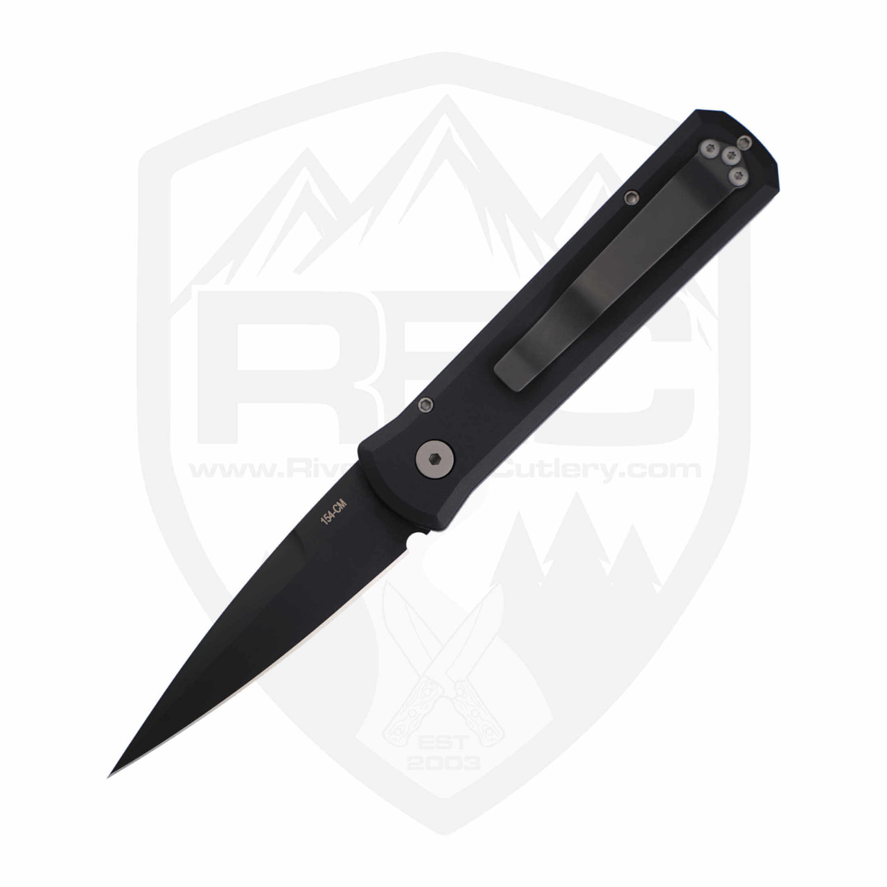 ProTech Godson LH | Left-Handed 154CM Auto Black Aluminum