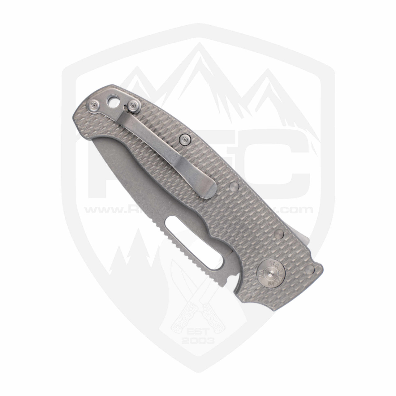 Demko MG AD20 Kopis | Textured Titanium 20CV Shark-Lock