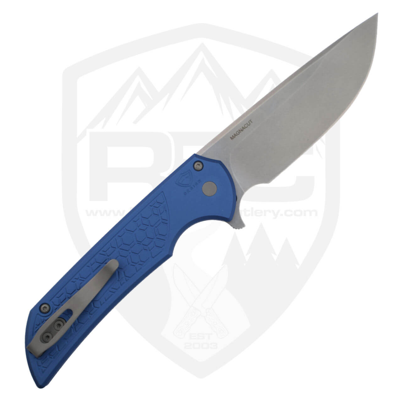 ProTech Mordax | Blue Gridlock Aluminum with MagnaCut