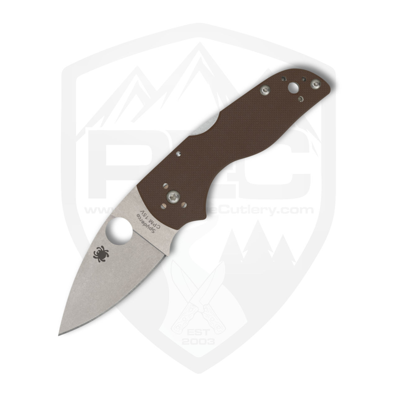 Spyderco Lil Native Mid Back Lock Brown G10, Stonewash 15V