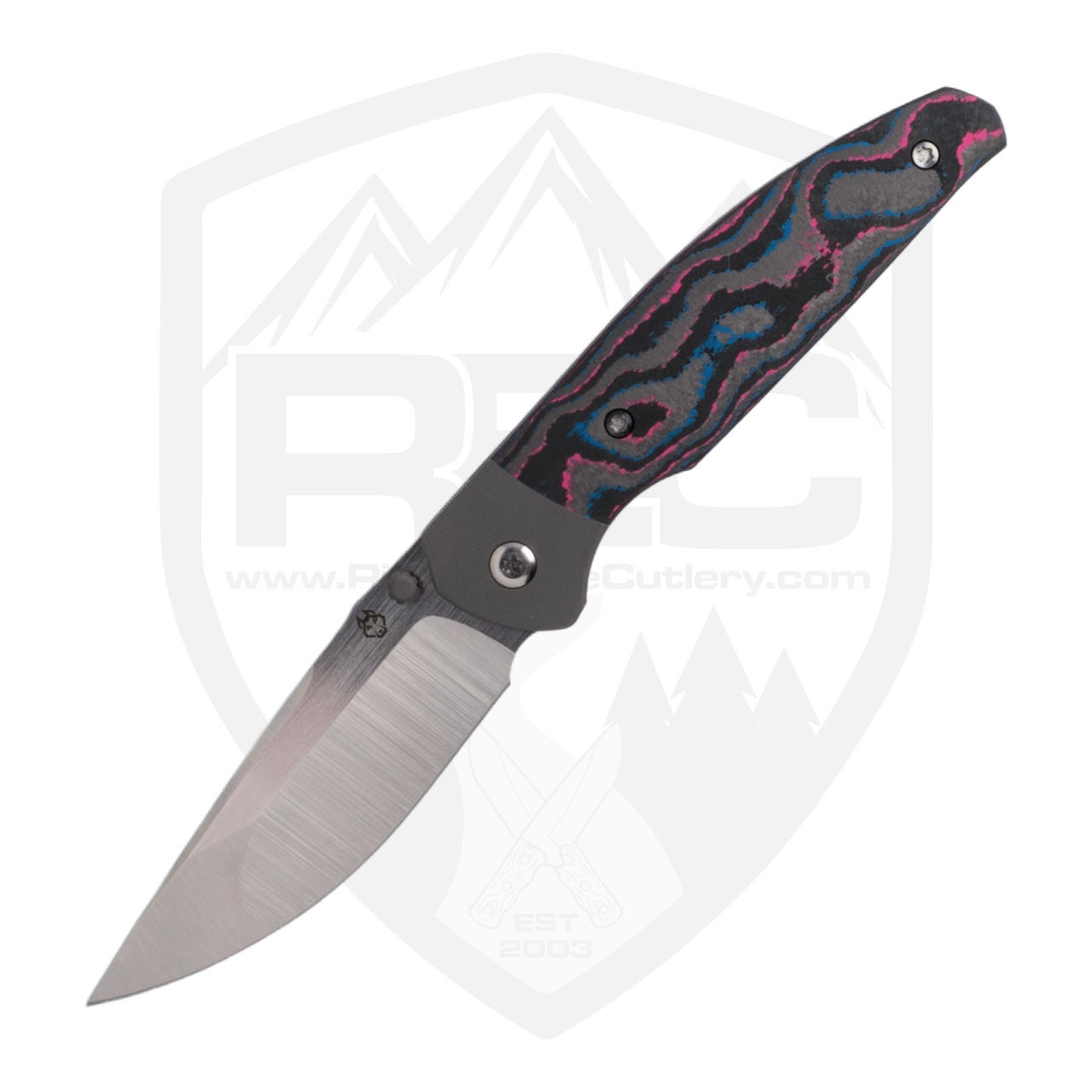 Jack Wolf Knives Tango Miami CamoCarbon, Belt Satin S90V
