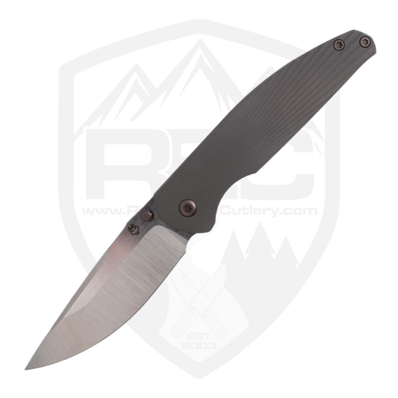 Jack Wolf Knives Tango Titanium Sunburst, Belt Satin S90V