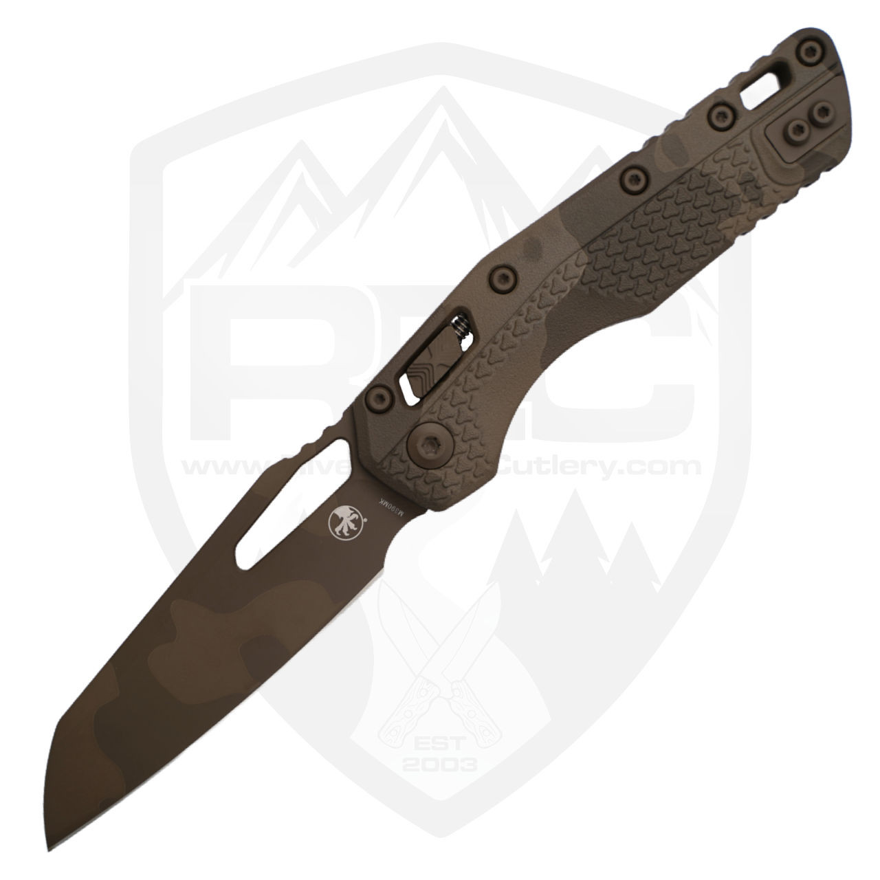Microtech MSI Chocolate Camo Polymer, Stonewash M390MK - 210T