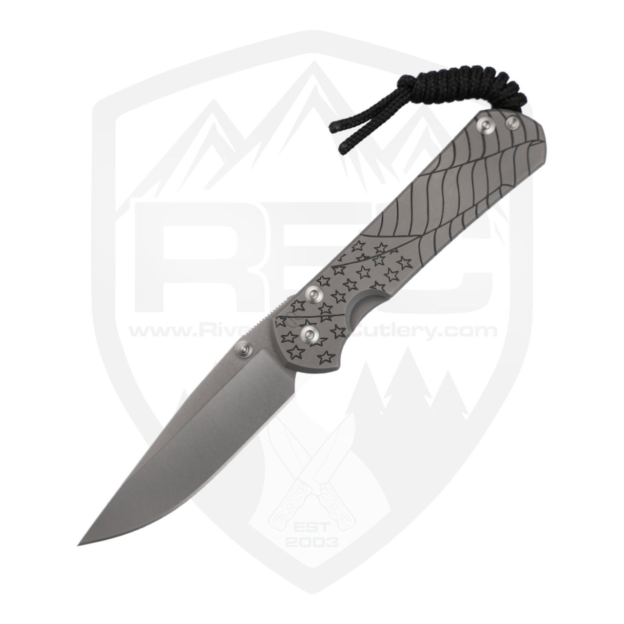 Chris Reeve Knives Small Sebenza 31 Glass Blasted Forever Flag CGG