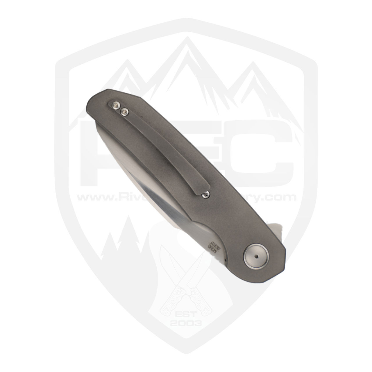 Johan vd Walt Custom JB3 Harpoon Blasted Titanium, Hand Satin M390