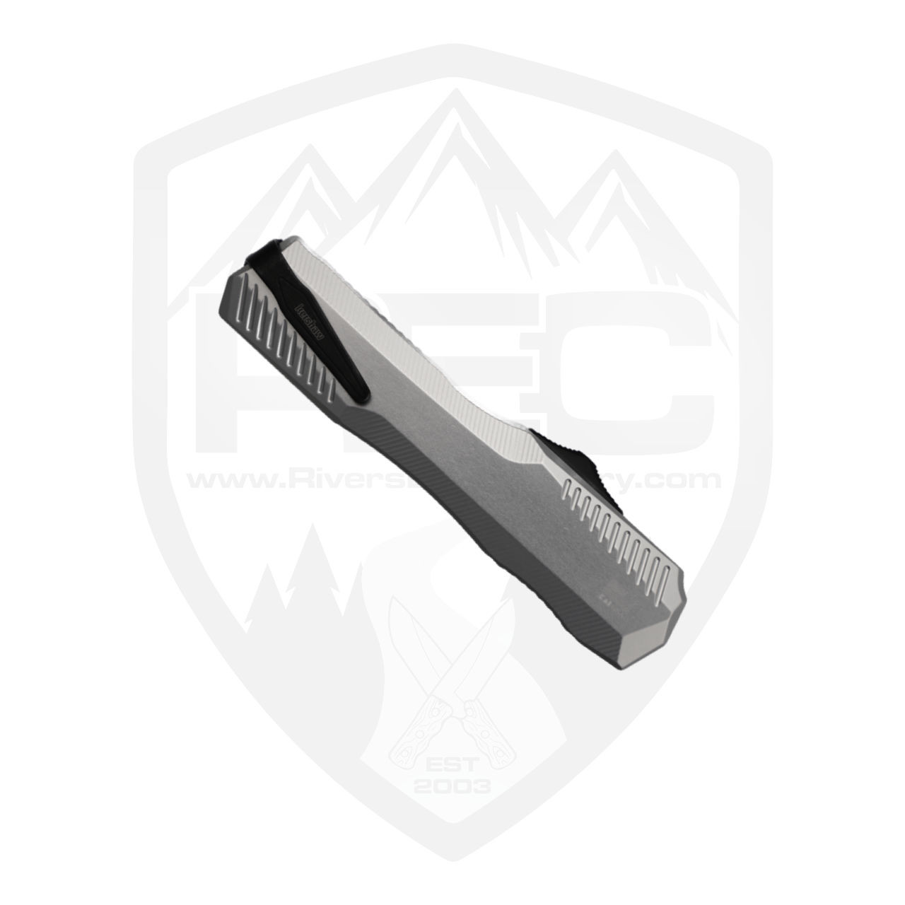 Kershaw Livewire OTF Raw Aluminum / Black MagnaCut - 9000RAWBLK