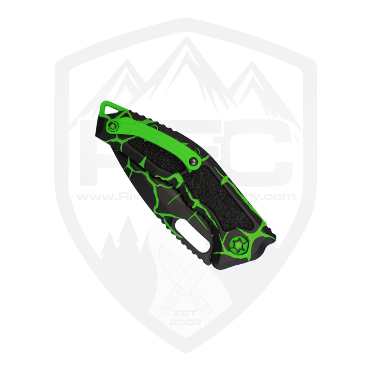 Heretic Knives Medusa Auto Recurve Magma Toxic Green, Magnacut