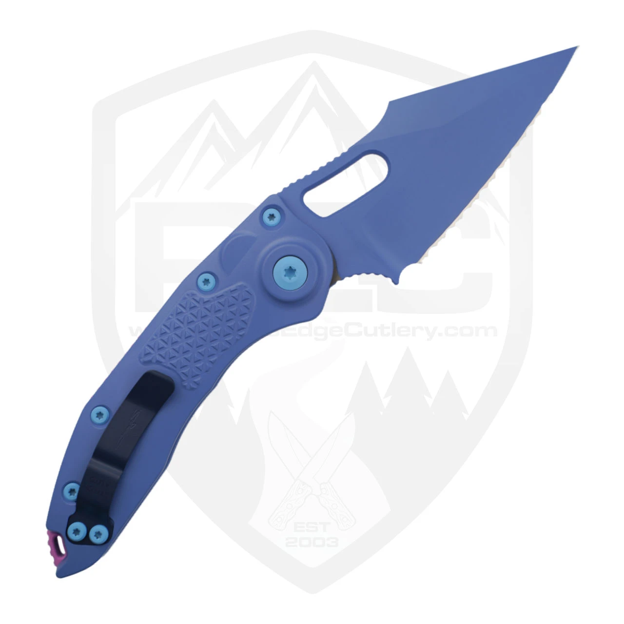 Microtech Stitch Auto Signature Series Sky Blue Cerakote M390MK - 169-3SIS