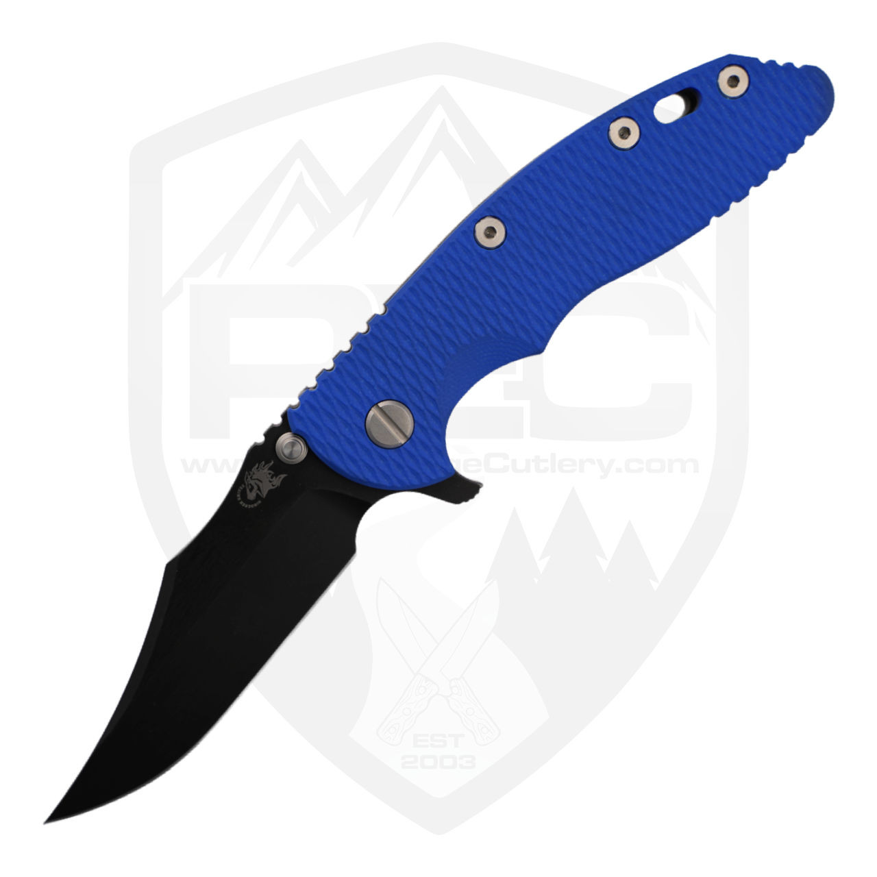 Hinderer XM-18 Bowie Blue G10, Battle Black Magnacut