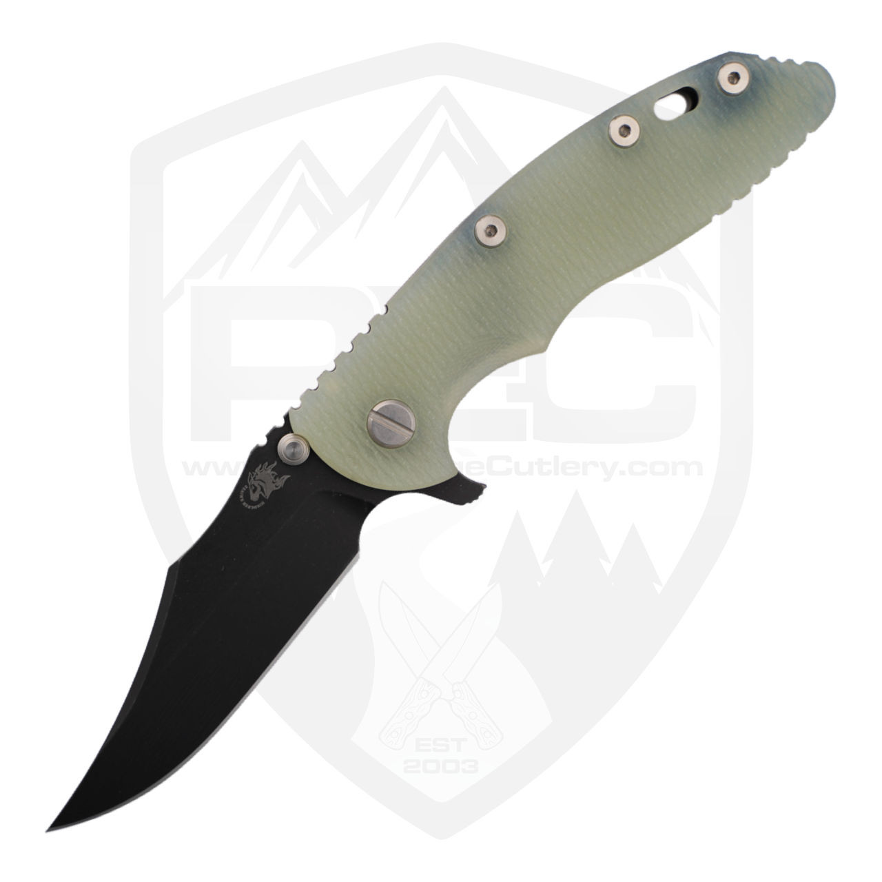 Hinderer XM-18 Bowie Translucent G10, Battle Black Magnacut