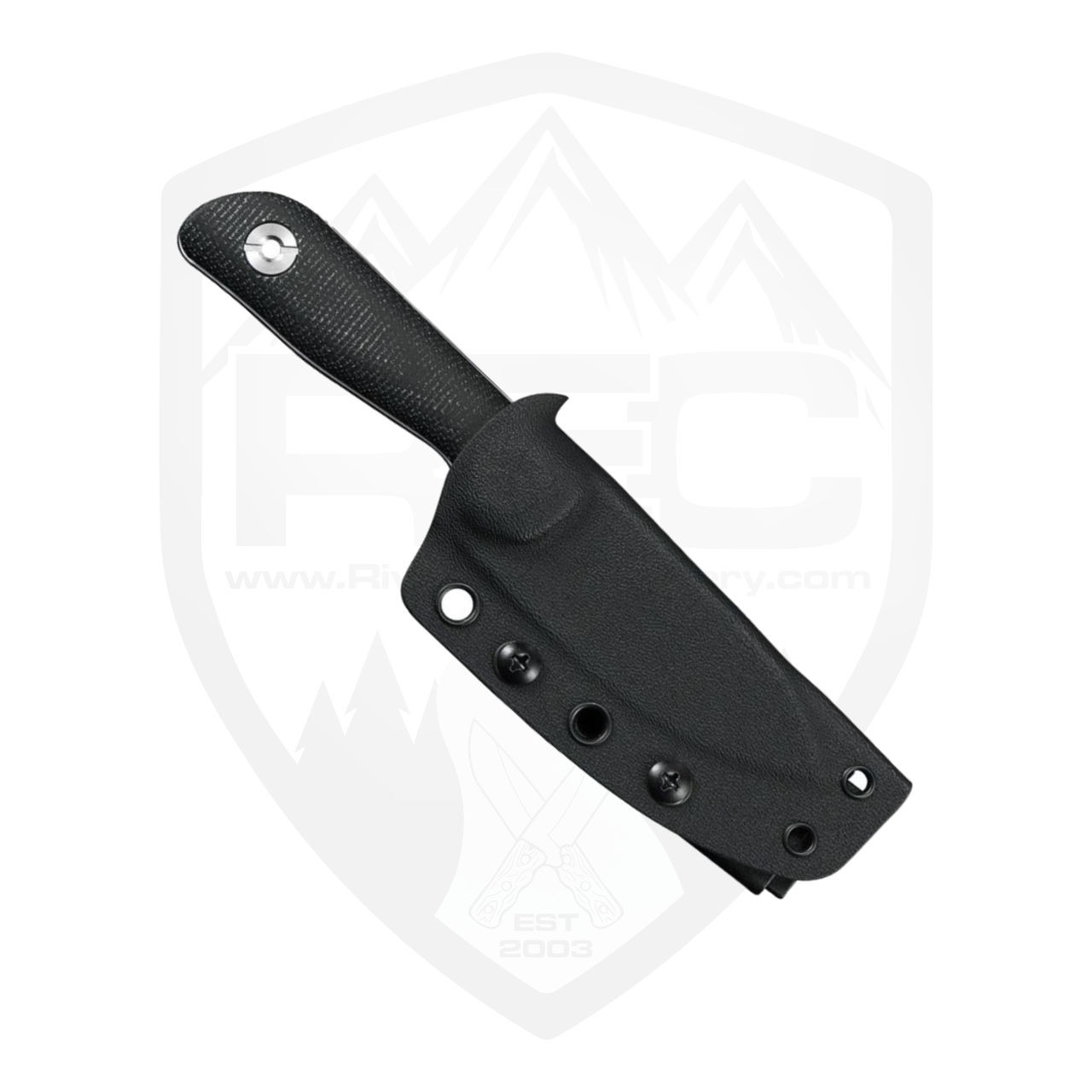 Kunwu Stiffy P Fixed Blade Black Micarta Satin Vanadis 8 - F705BK