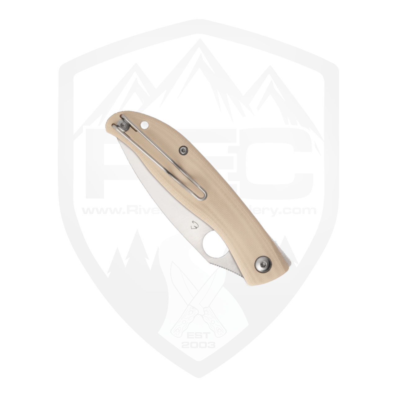 Spyderco Mantra 4, White G10, Stonewash 8Cr13MoV - C274GWP