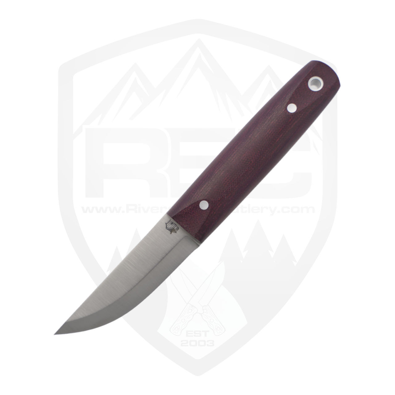 LT Wright Knives Pronghorn Scandi, Double Red Micarta, O1