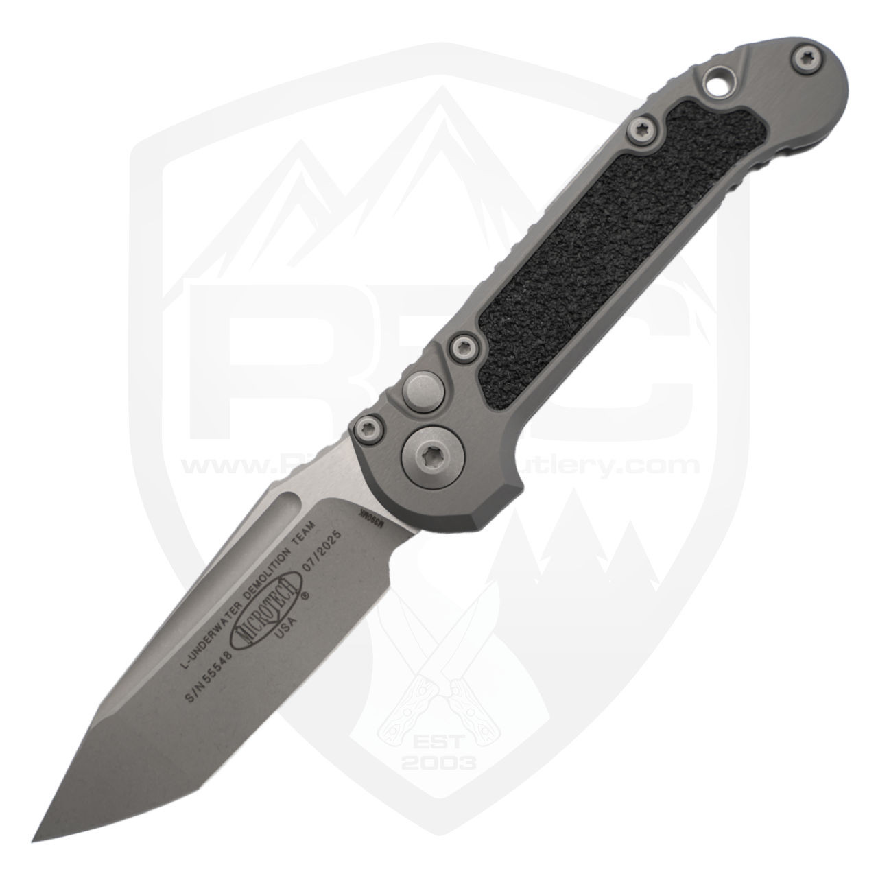 Microtech LUDT Gen 3 Tanto Clear Aluminum, Apocalyptic M390MK